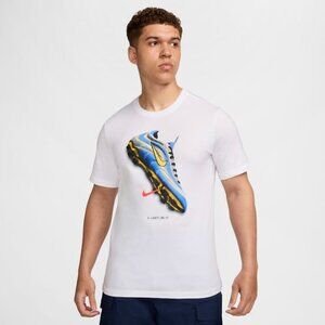 NWT Nike Men's Football Short Sleeve T-Shirt Sz S White Just Do It Crew Neck
